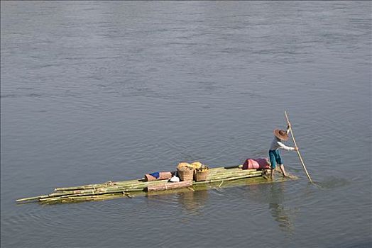 缅甸,茵莱湖,男人,船