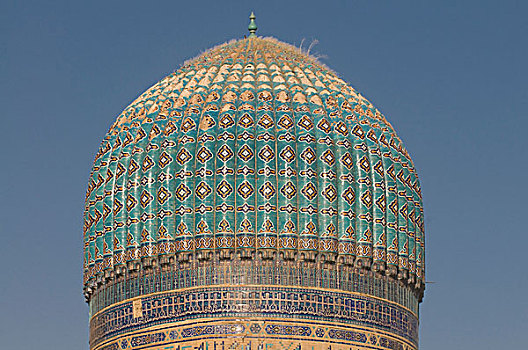 乌兹别克斯坦,撒马尔罕,圆顶,清真寺
