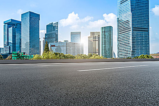 城市广场道路和杭州钱江新城