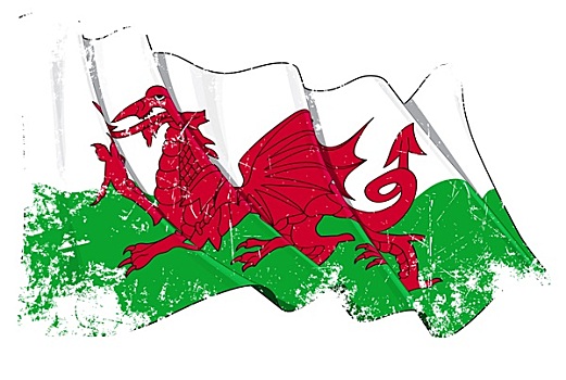 低劣,旗帜,威尔士