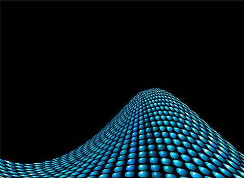 抽象,波浪,背景,不同,蓝色,挤压,圆