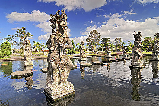 雕塑,圣泉寺,水,宫殿,巴厘岛,印度尼西亚