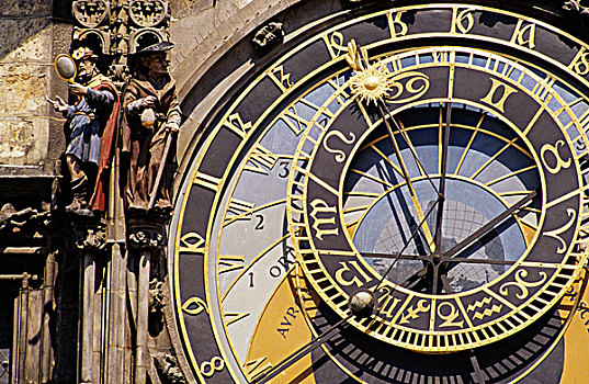 捷克共和国,布拉格,市政厅,塔,天文钟