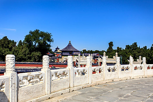 天坛公园圜丘坛的汉白玉围栏