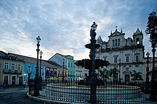 耶稣广场,附近,贝罗乌迪诺,区域,萨尔瓦多,巴伊亚,联合国教科文组织,重要,聚集,18世纪,殖民建筑