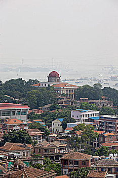 城市,鼓浪屿,岛屿,厦门,博物馆,视野,阳光,石头,公园,福建,中国