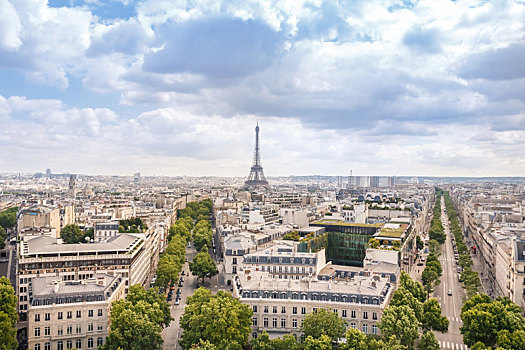 风景,巴黎,城市,多云,蓝天,法国