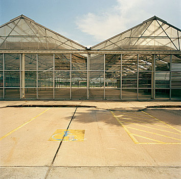 玻璃,建筑,停车场