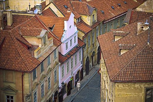 屋顶,小,区域,布拉格,布拉哈,捷克共和国