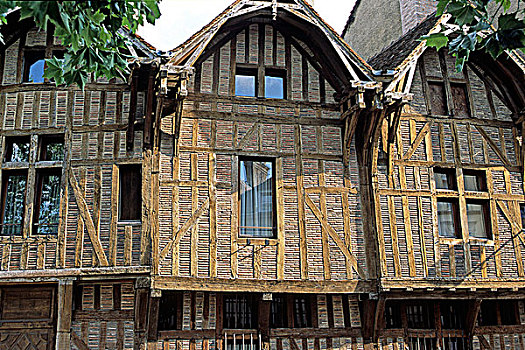 法国,香巴尼阿登大区,特鲁瓦,街道,老,房子,16世纪