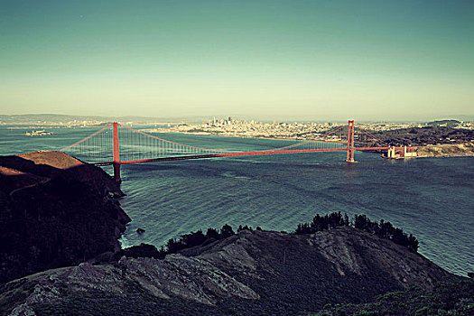 旧金山,金门大桥,山顶