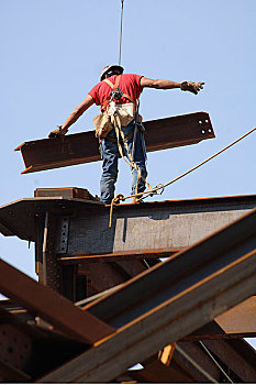 钢铁工人,工作,建筑