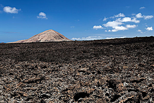 熔岩原,火山,兰索罗特岛,加纳利群岛,西班牙,欧洲