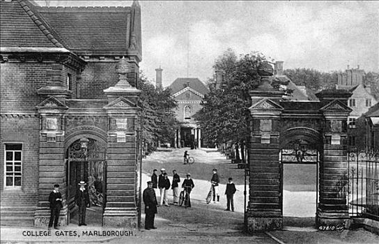 入口,马尔伯勒,大学,威尔特,早,20世纪