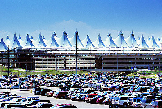停车场,丹佛,国际机场,科罗拉多