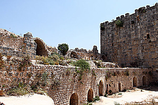 叙利亚拉塔基亚萨拉丁城堡局部