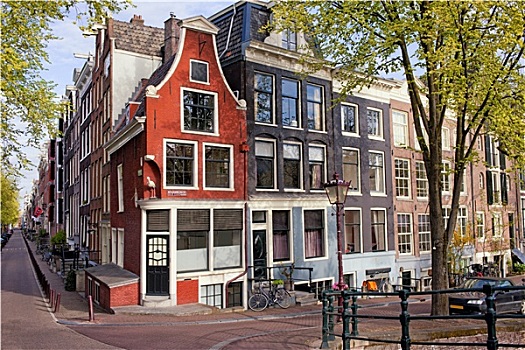 荷兰人,风格,传统,房子,阿姆斯特丹