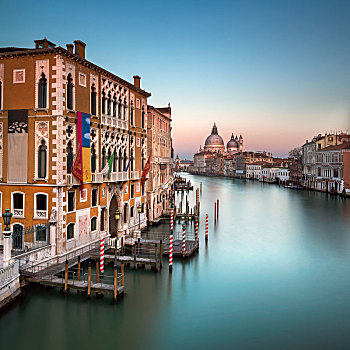大运河,圣马利亚,行礼,教堂,桥,威尼斯,意大利