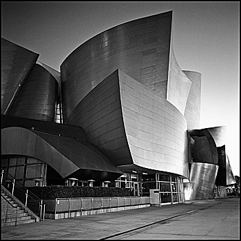 迪士尼音乐厅,户外,洛杉矶,加利福尼亚,美国