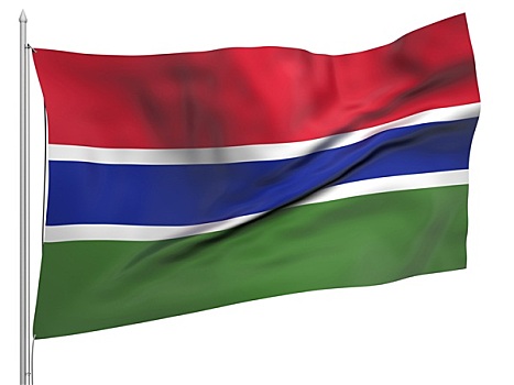 飞,旗帜,冈比亚,国家