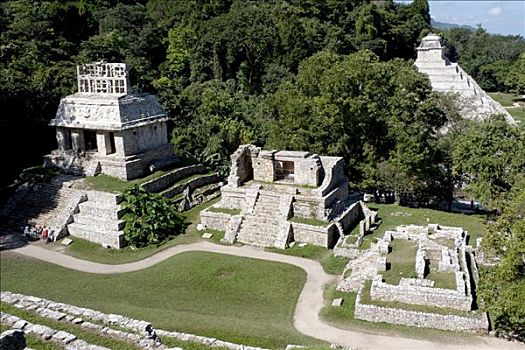 碑铭神庙,寺庙,太阳,玛雅,庙宇,靠近,帕伦克,恰帕斯,墨西哥,中美洲