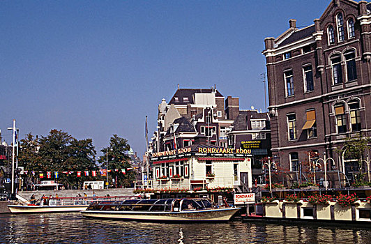 建筑,水岸,阿姆斯特丹,荷兰