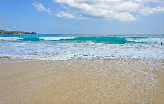 海滩,波浪,幻境,巴厘岛,印度尼西亚