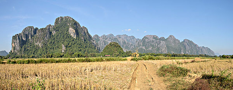 老挝,万荣,石灰石,喀斯特地貌,地点,大幅,尺寸