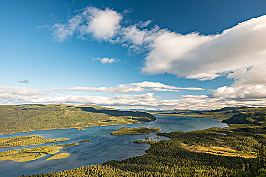 风景,湖,北博滕省,拉普兰,瑞典,欧洲