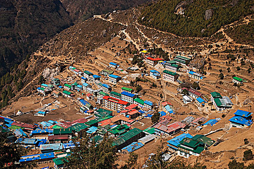 城镇,集市,昆布,尼泊尔