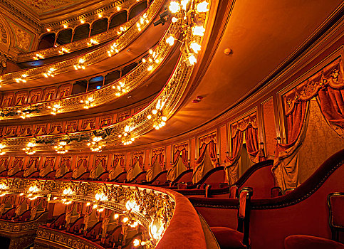 剧院,大厅,室内,城市,布宜诺斯艾利斯,阿根廷,南美