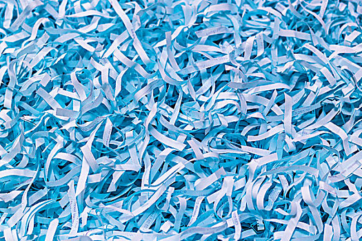 蓝色,纸,粉碎机