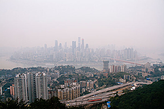 重庆渝中半岛全景