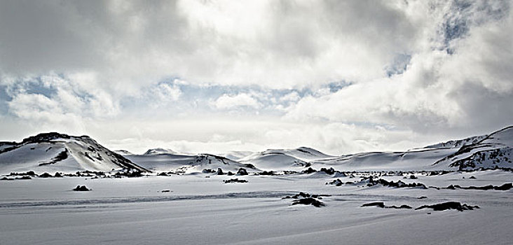 漂亮,冬季风景,兰德玛纳,冰岛