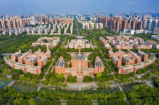 郑州大学校园航拍图片