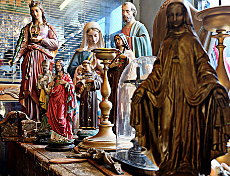 宗教塑像,展示,桌上