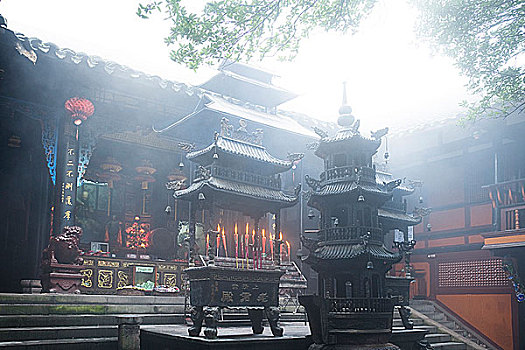 庙宇,宫殿,四川,中国
