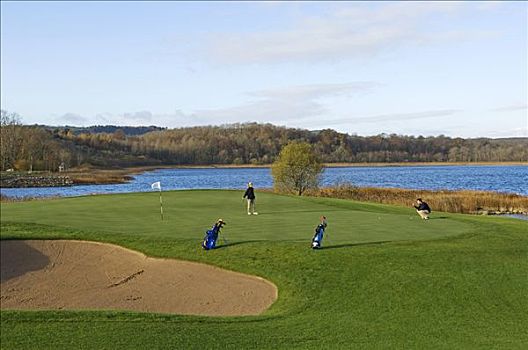 英国,北爱尔兰,弗马纳郡,玩,高尔夫,新,场地,设计,厄恩湖高尔夫球度假村