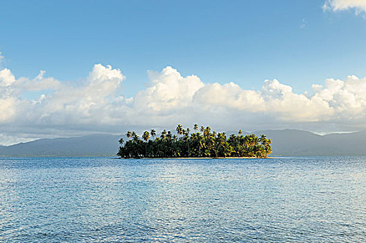 热带海岛,棕榈树,圣布拉斯湾,岛屿,巴拿马,北美
