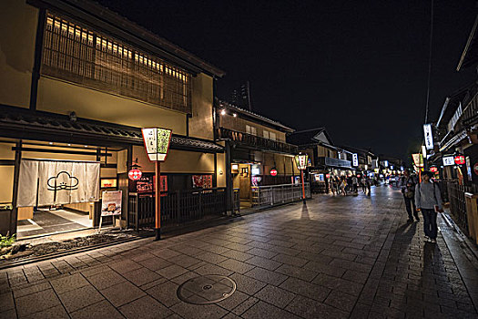 袛园,夜晚,京都,日本