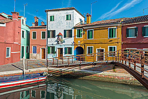 彩色,房子,土壤,布拉诺岛,威尼斯,威尼托,意大利,欧洲
