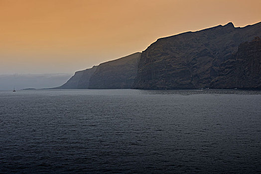 悬崖,特内里费岛,加纳利群岛,西班牙,欧洲