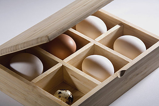 特写,蛋,木盒