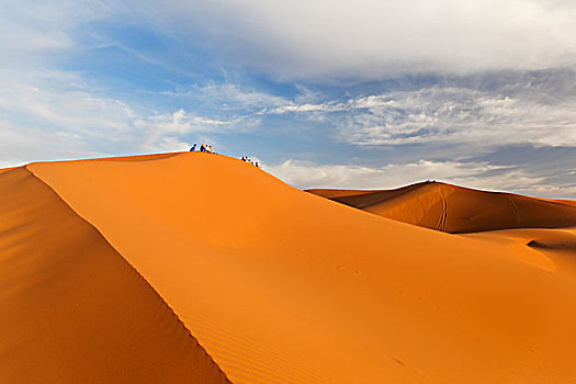 沙子,沙丘,艾尔芙,摩洛哥,撒哈拉沙漠,北非,非洲