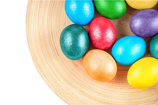 彩色,复活节彩蛋,盘子