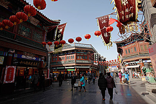 天津古文化街,春节