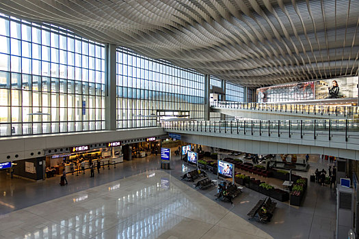 香港国际机场二号客运大楼内部景观