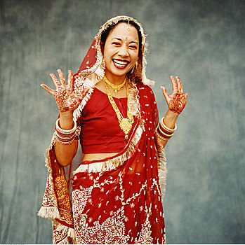 印度教,新娘,仪式,连衣裙