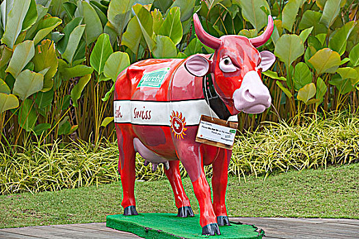 吉祥物,牛,城市,新加坡