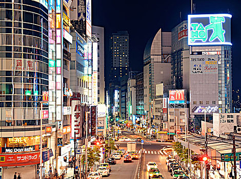 东京,日本,五月,街道,夜拍,首都,城市,区域,世界